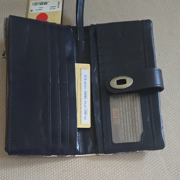 Patricia Nash Blue and Cream Wallet - Picture 3 of 4